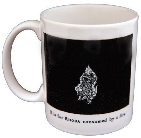 R is for Rhoda consumed by a fire Mug - GoreyStore