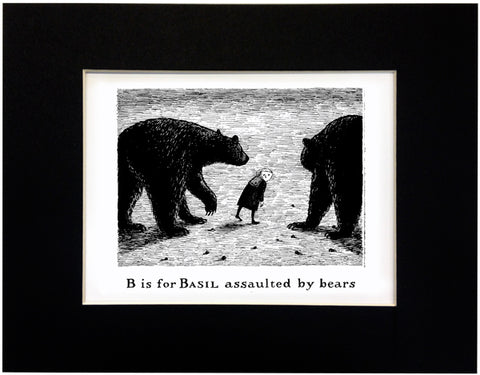 B is for Basil assaulted by bears Print - GoreyStore