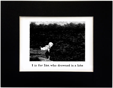 I is for Ida who drowned in a lake Print - GoreyStore