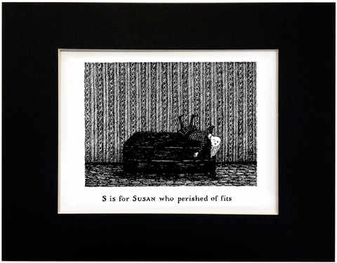 S is for Susan who perished of fits Print - GoreyStore