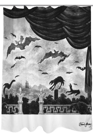 Edward Gorey's Dracula Shower Curtain - GoreyStore