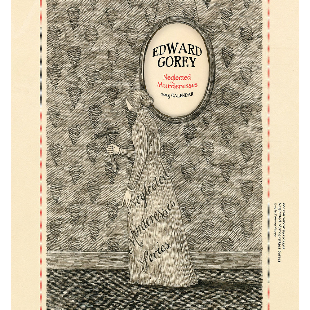 2025 Edward Gorey Mini Wall Calendar Neglected Murderesses GoreyStore