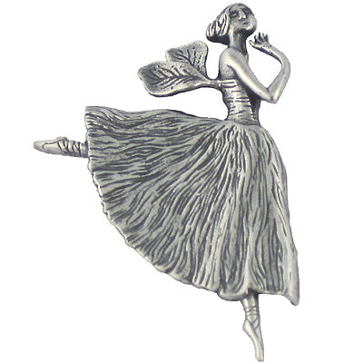 Winged Ballerina Pin Sterling Silver - GoreyStore
