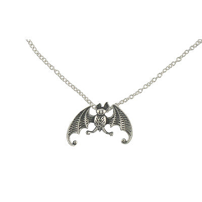 Bat Necklace Sterling Silver - GoreyStore
