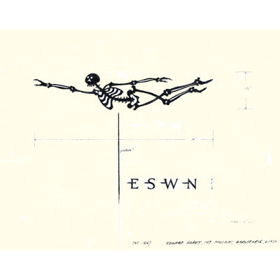 Skeleton Weathervane Print - GoreyStore