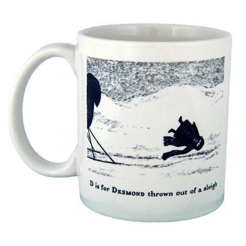 D is for Desmond thrown out of a sleigh Mug - GoreyStore