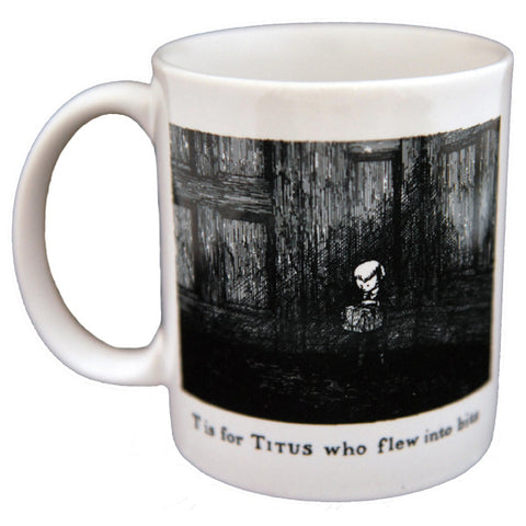 T is for Titus who flew into bits Mug - GoreyStore