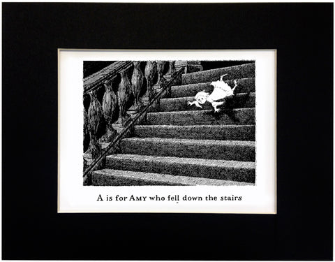 A is for Amy who fell down the stairs Print - GoreyStore