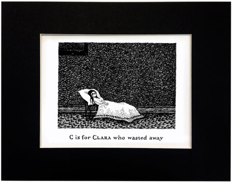 C is for Clara who wasted away Print - GoreyStore