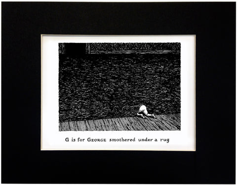 G is for George smothered under a rug Print - GoreyStore