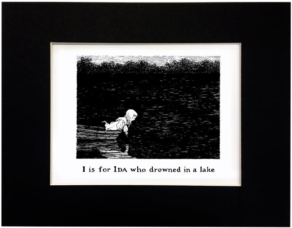 I is for Ida who drowned in a lake Print - GoreyStore