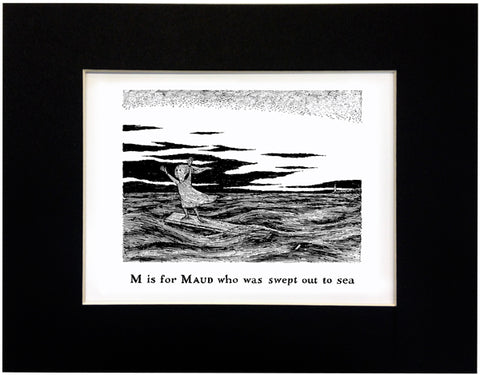 M is for Maud who was swept out to sea Print - GoreyStore
