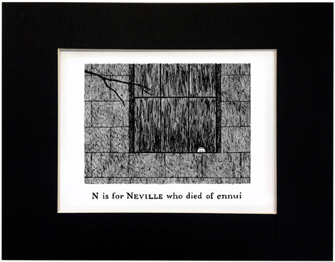N is for Neville who died of ennui Print - GoreyStore