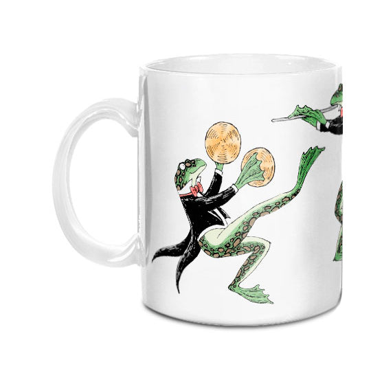 Symphony Frogs (Cymbals/Flute/Piano) Mug - GoreyStore