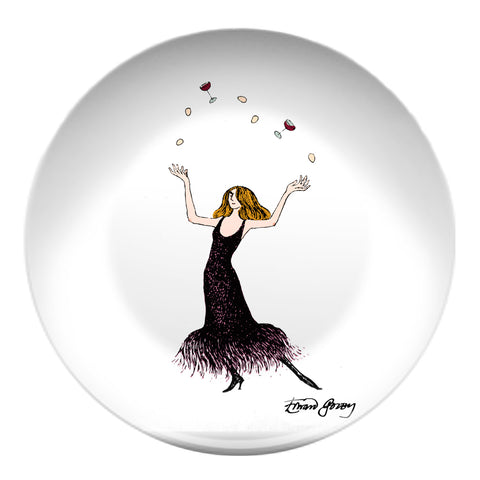 Juggling Hostess Resin Plate - GoreyStore